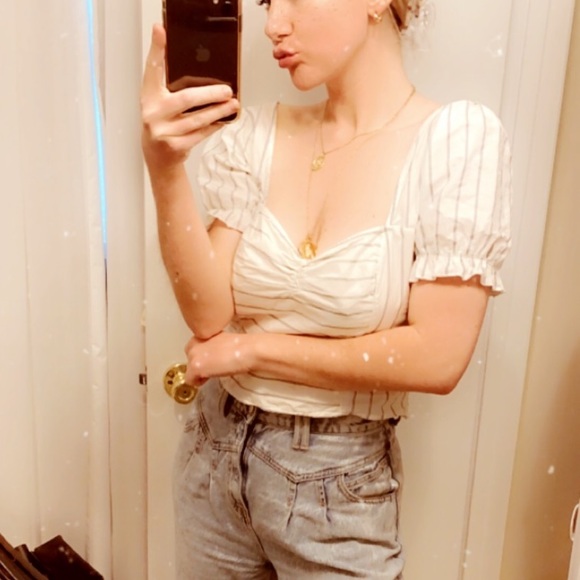 Free People Striped Crop Top - Picture 2 of 9